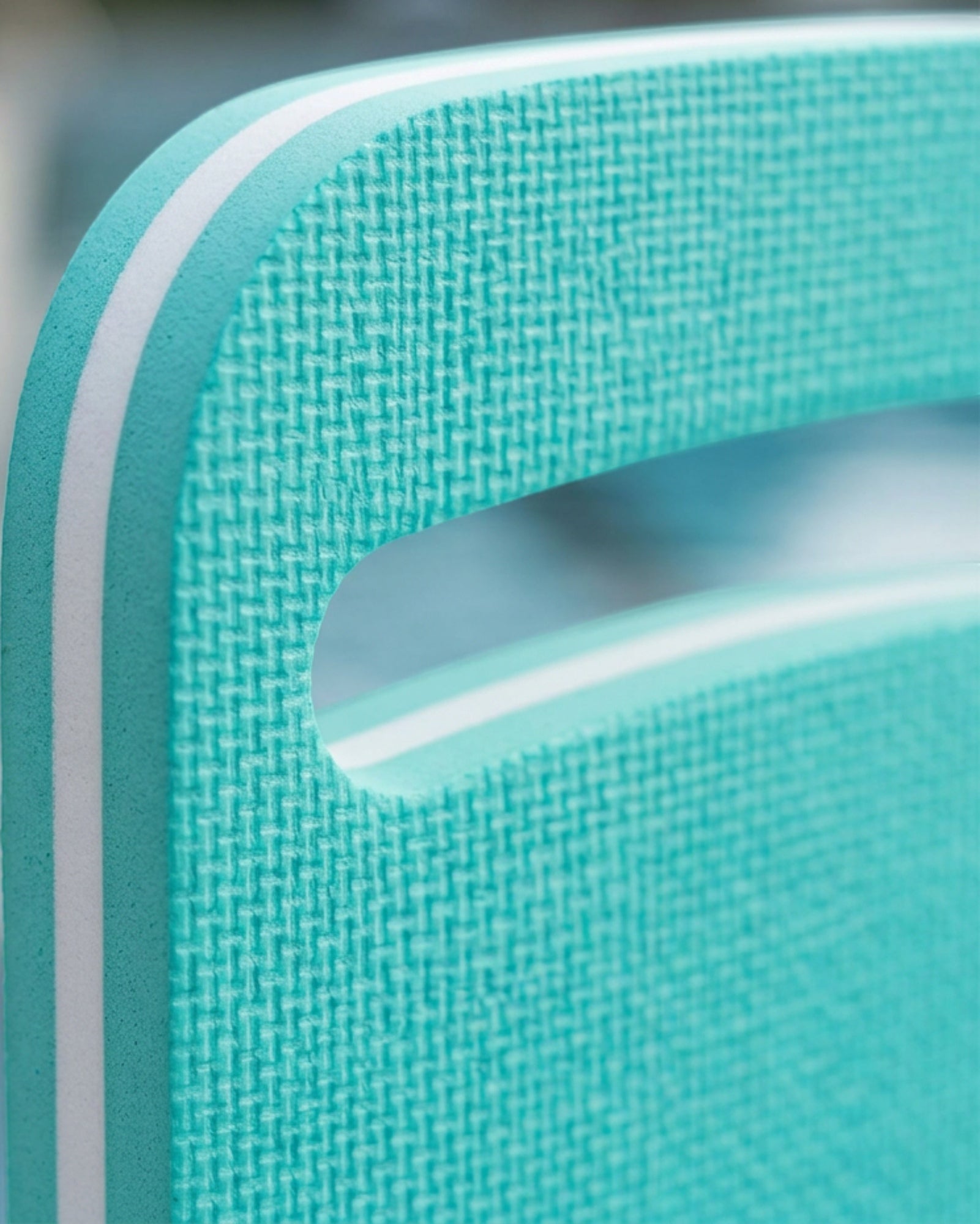 Vivod Long EVA Swimming Kickboard 50 x 28 cm with Hand Slot Aqua and White - Detail view